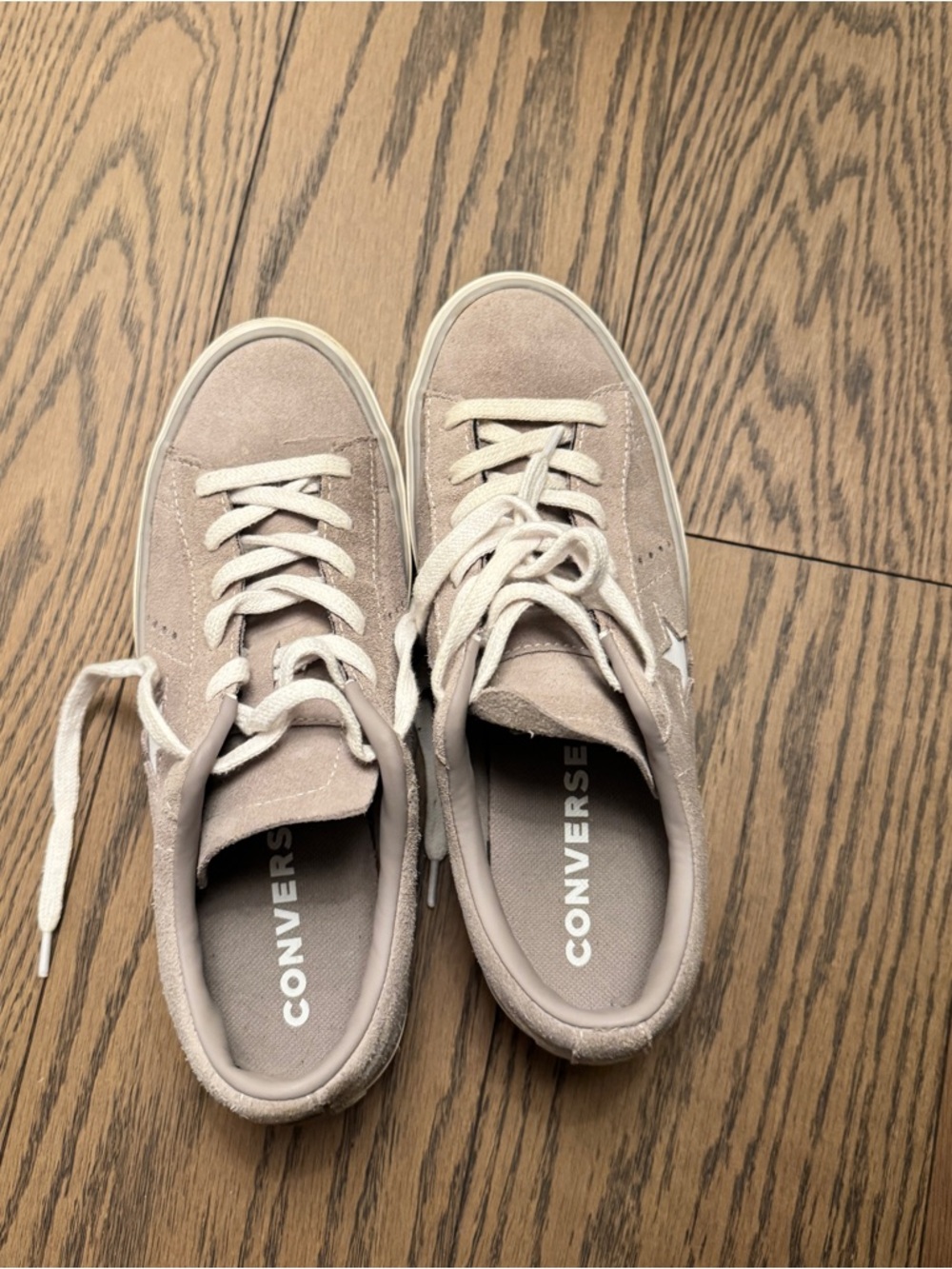 Converse One Star Low Top Suede Sneakers in Light Taupe